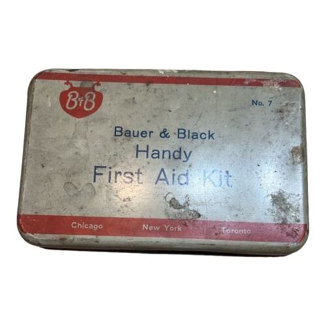 vintage safety cwa wis bauer and black metal box|Reserved for Mario Vintage Bauer & Black First Aid Kit Metal Box .